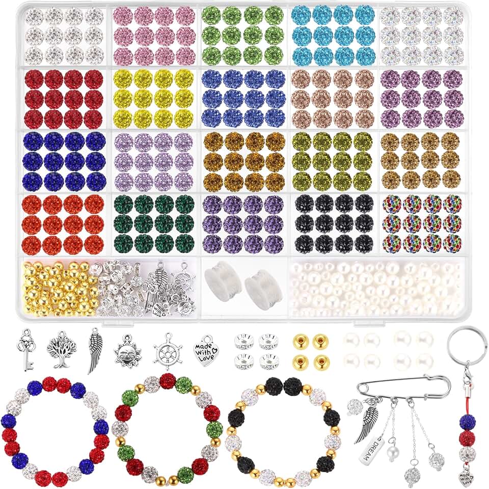 10mm Rhinestone Beads Set for Jewelry Making