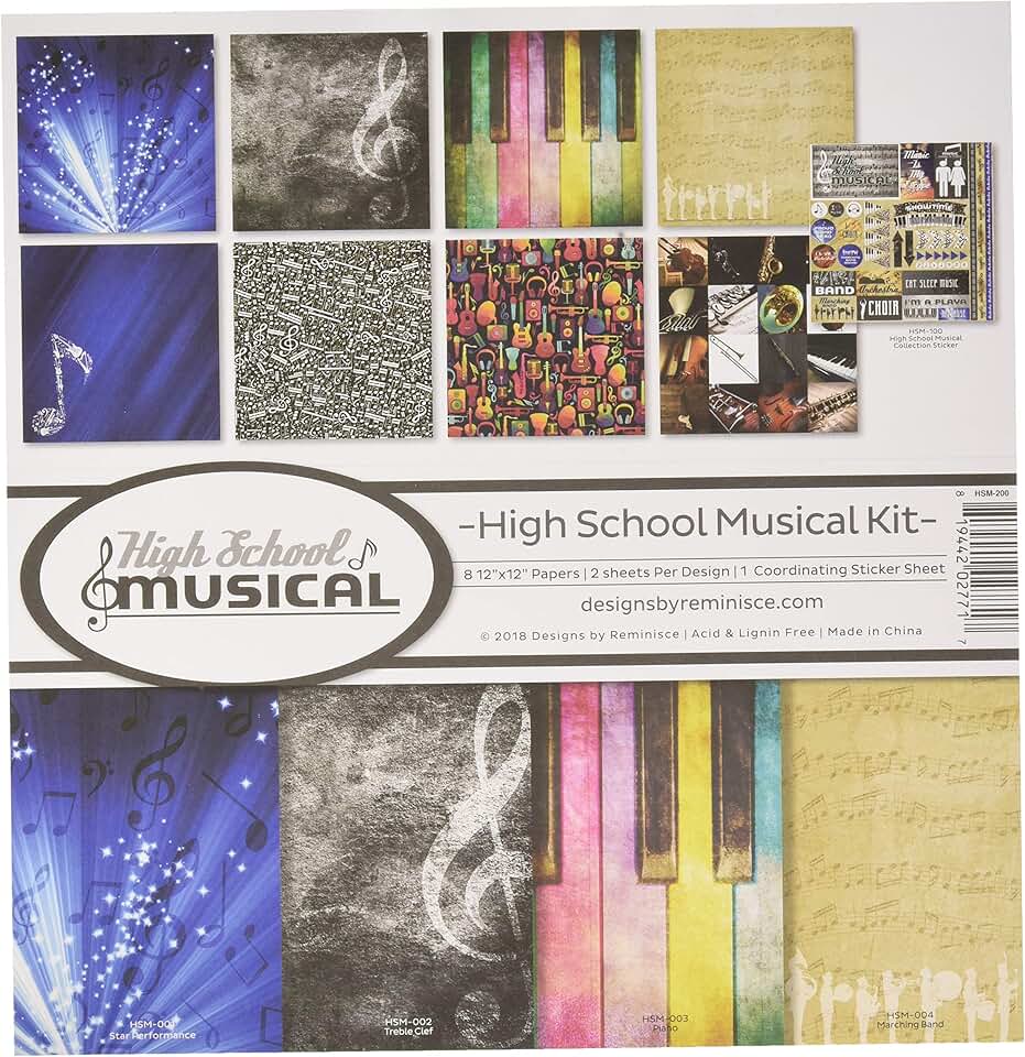 High School Musical Scrapbook Collection Kit in Multiple Colors