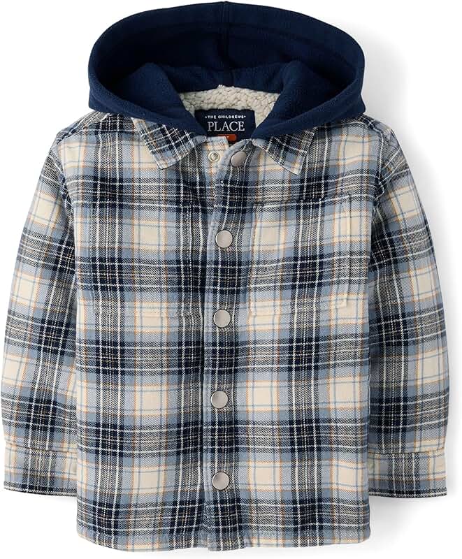 Baby Boys' and Toddler Long Sleeve Hooded Shirt