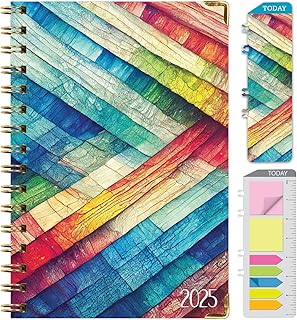 2025 Daily Weekly Monthly Planner with Bookmark and Notes
