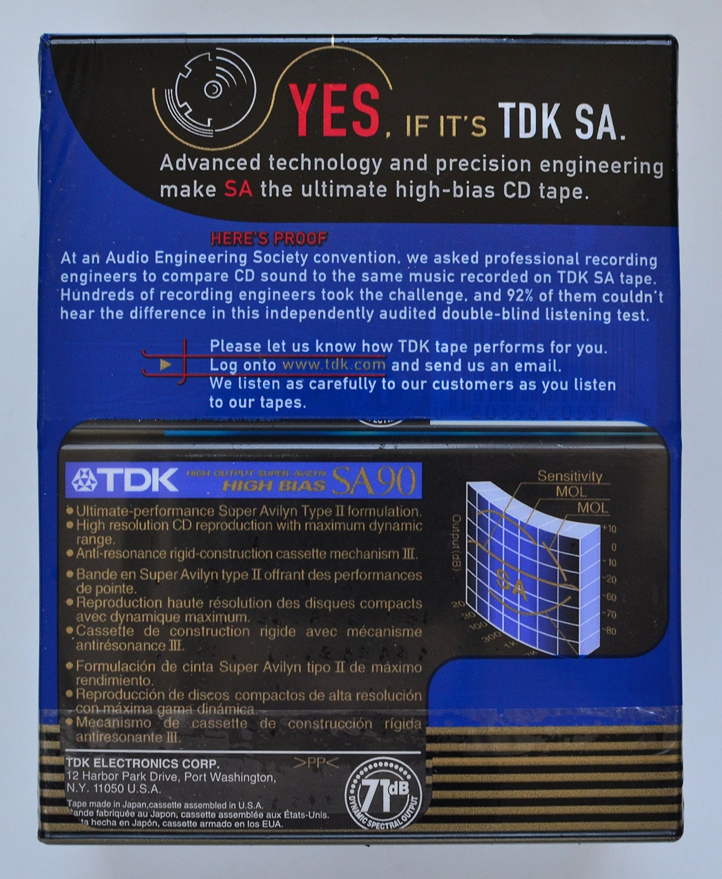 SA90 High Bias CD Super Avilyn Type II Audio Cassette Tapes - Pack of 10