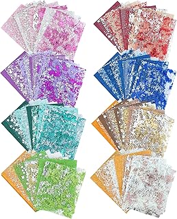 128 Sheets Textured Scrapbook Paper with Gold Foil Mesh Set