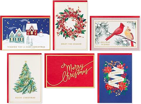 Cozy Christmas Card Assortment with 36 Cards