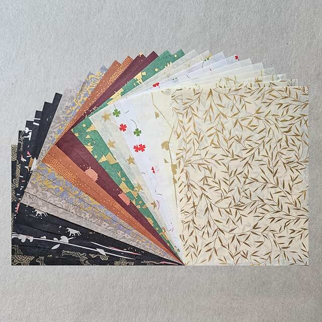 Assorted A4 Mulberry Paper Set, 40 Sheets