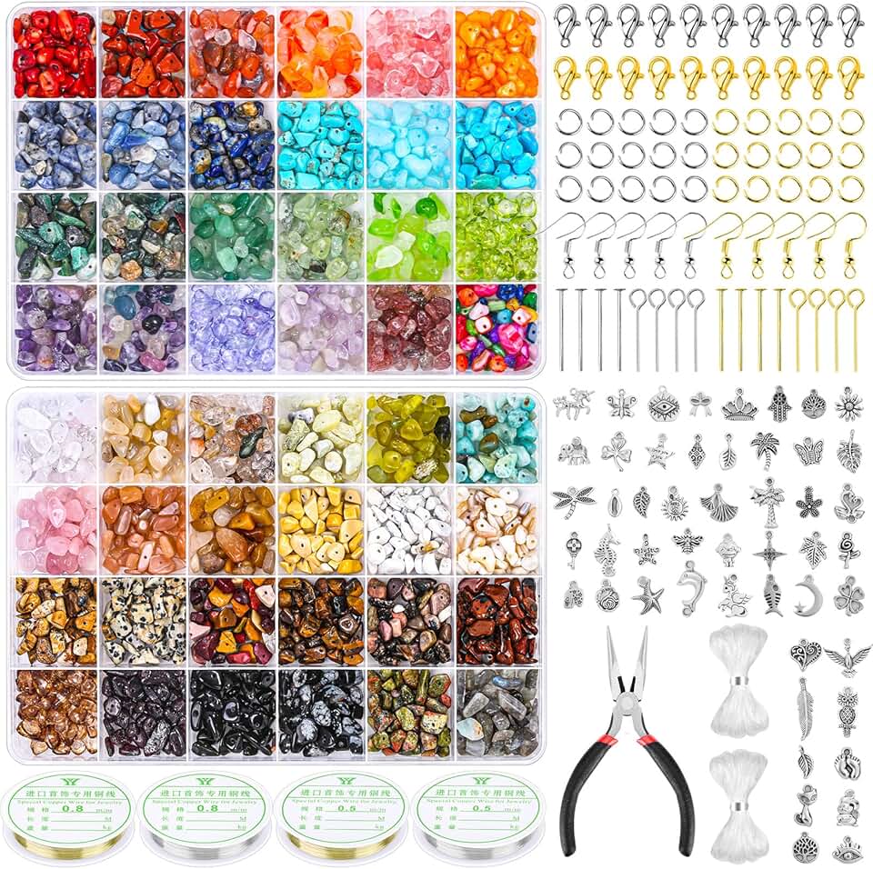 Crystal Beads Jewelry Making Kit with 48 Colors