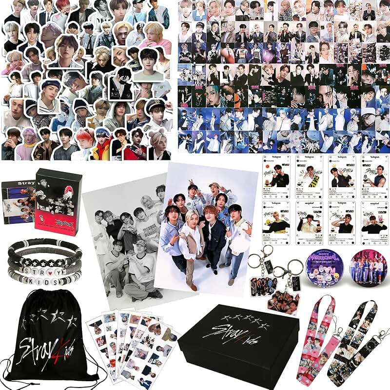 Stray Kids Fan Gift Set with Photocards, Stickers, and Accessories
