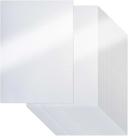 White Shimmer Cardstock Paper, 120 Sheets, 250gsm