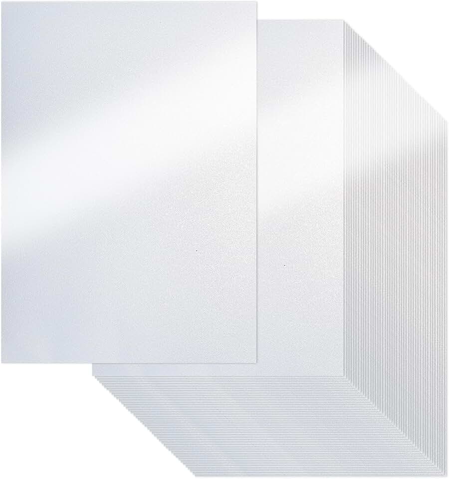 White Shimmer Cardstock Paper, 120 Sheets, 250gsm