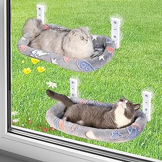 2 Pack Glow-in-the-Dark Cat Window Perches