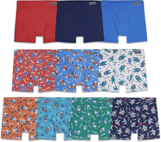 Colorful Boys' and Toddler Boxer Briefs, Tag-Free, Breathable