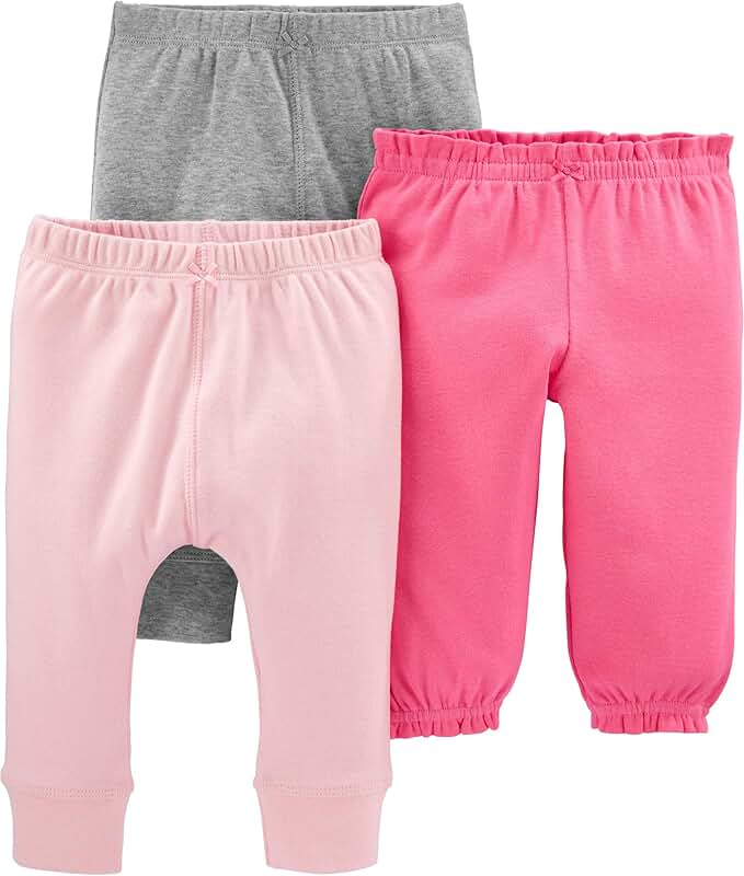 Three pairs of baby girl pants