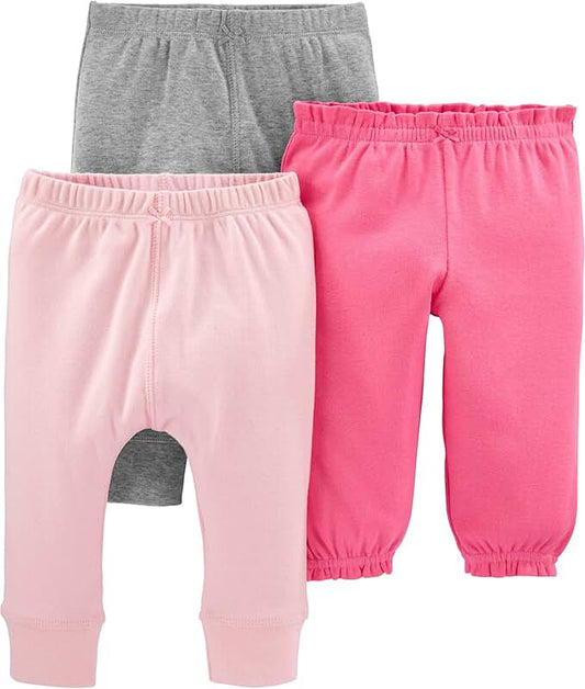 Three pairs of baby girl pants