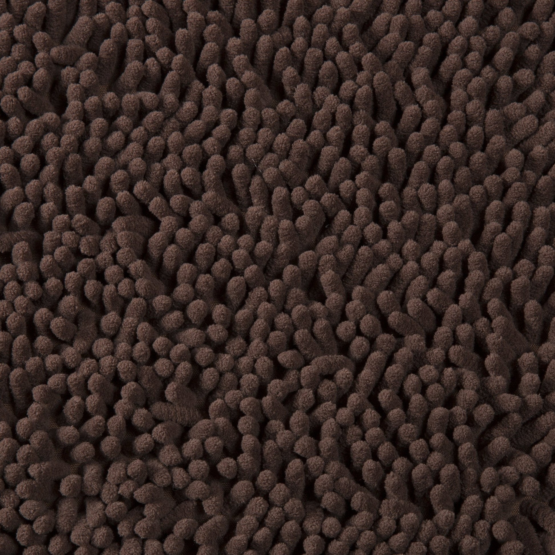 Shag e ory Foa Bath at - 58-Inch by 24-Inch Runner with Non-Slip B ing - Absorbent h-Pile Chenille Bathroo Rug (Choc e)