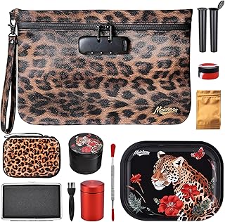 Leopard Travel Storage Bag with Lock and Accessories