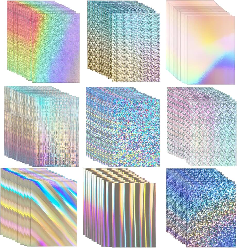 100 Sheets Metallic Glitter Cardstock 8.5x11, 250gsm