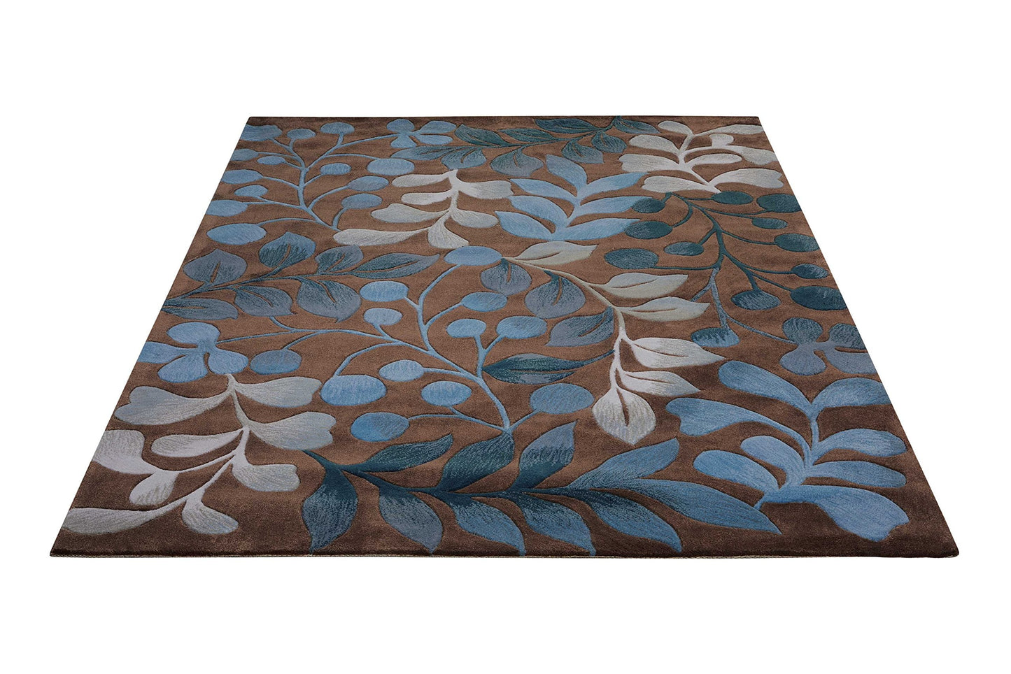 Contour Floral Mocha 2'6" x 4' Area Rug, Easy Cleaning, Non Shedding, Bed Room, Living Room, Dining Room, Kitchen 3x4)
