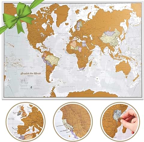 Large Frameable Scratch Off World Map Poster