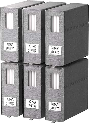Six Sheet Organizers for Linen Closet Storage