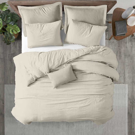 Oversized King Duvet Cover 100% Organically Sourced All Season 600 Thread Count with Zipper Closure  Corner Ties Soft Comforter Cover by  Oversized King, Ivory