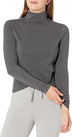 Women's Long-Sleeve Turtleneck in Plus Size