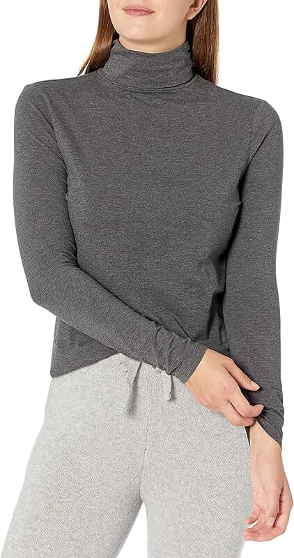 Women's Long-Sleeve Turtleneck in Plus Size