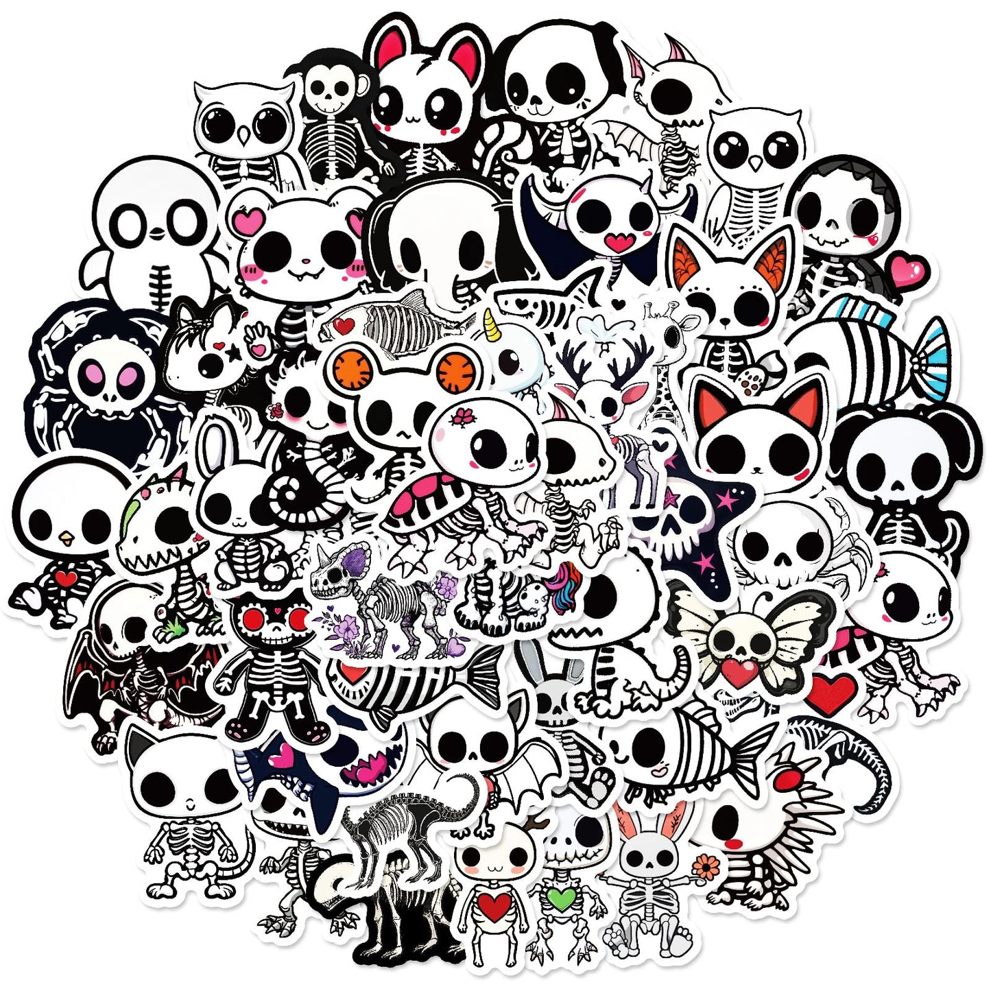 50 Animal Skull Stickers for Laptops and More