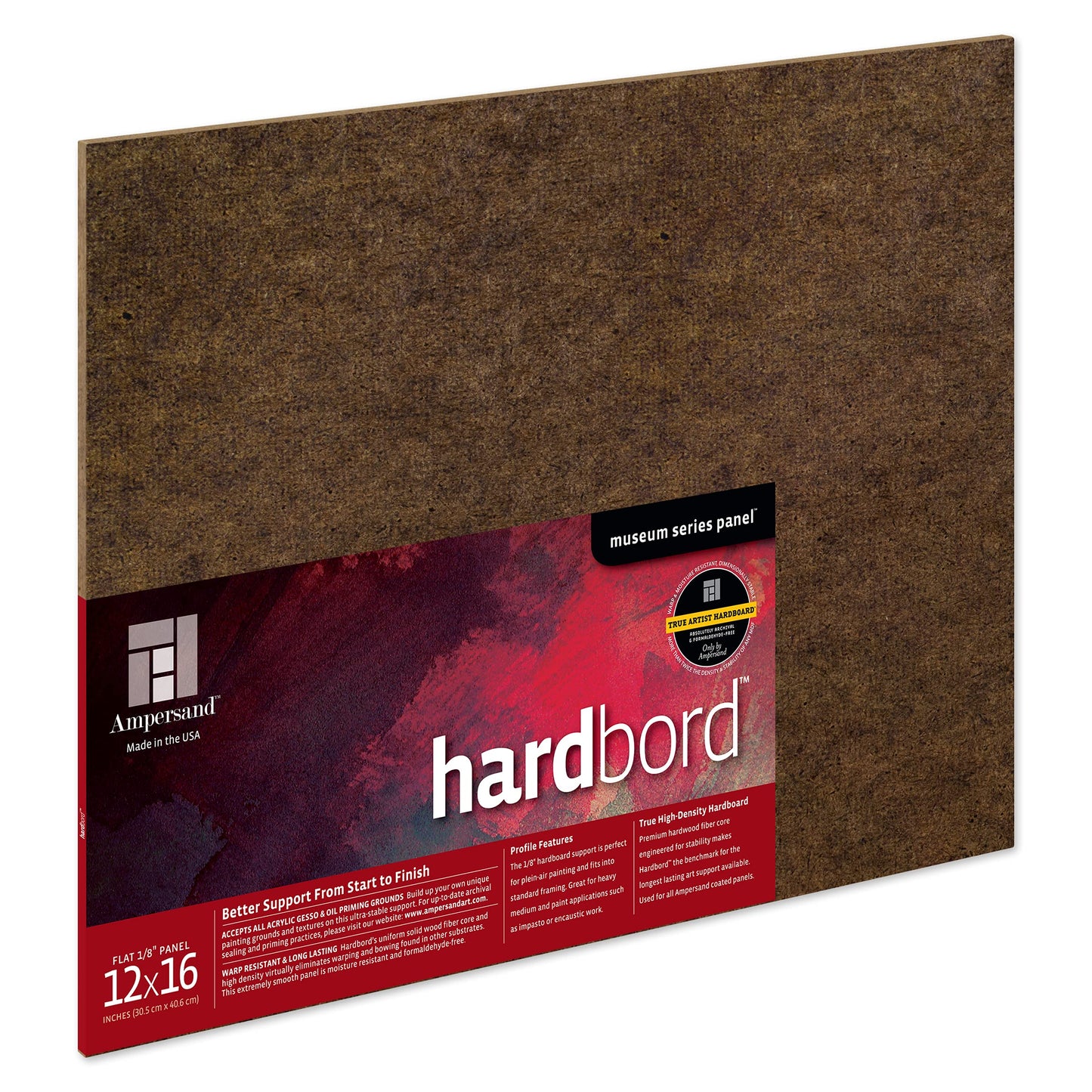 Hardboard Wood Painting Panel 12x16 1/8 Inch