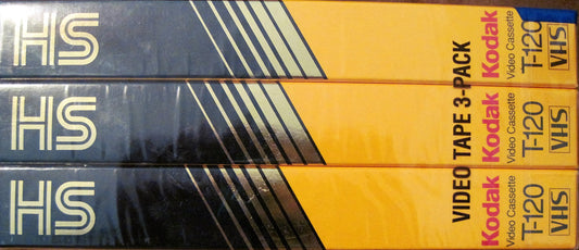 Kodak T-120 Blank Video Cassette 3-pack