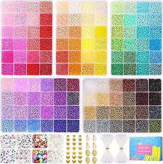 Small Glass Seed Beads for Jewelry Making, 120 Colors