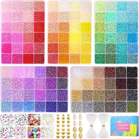 Small Glass Seed Beads for Jewelry Making, 120 Colors