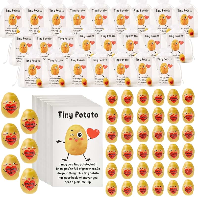 100 Positive Potato Employee Appreciation Gifts in Organza Bags