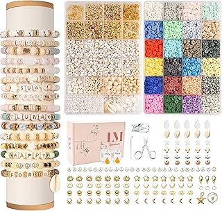 8000 Clay Beads for Jewelry Making in 2 Boxes