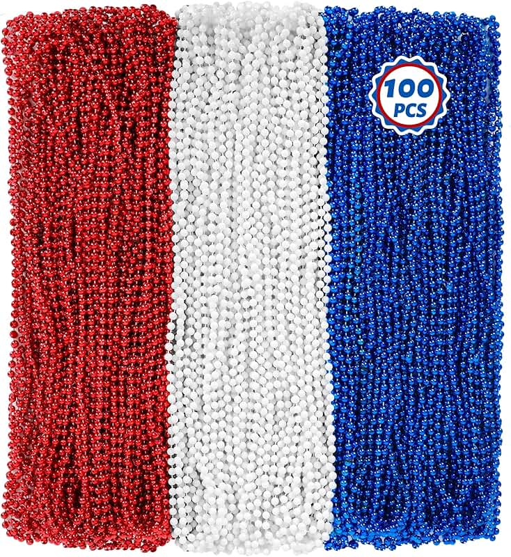 100 Patriotic Beads for Independence Day Celebrations