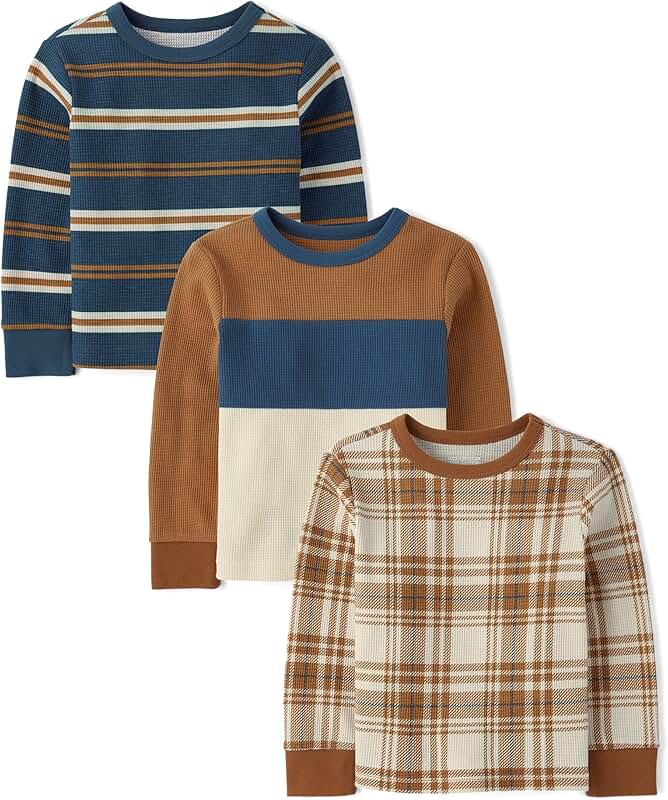Baby Boys and Toddler Long Sleeve Casual Knit Shirt