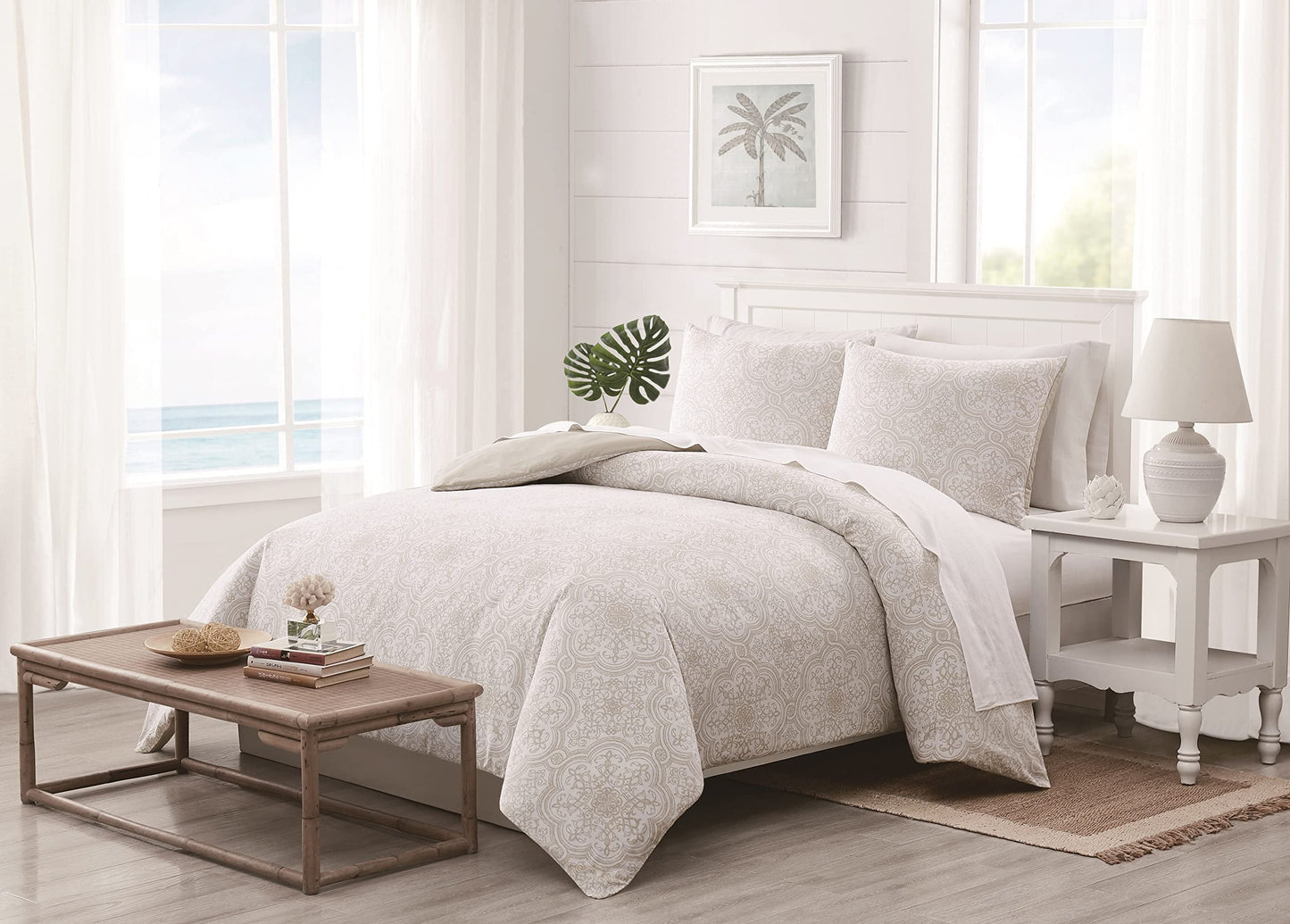 Dunes, Full/Queen, White/Tan