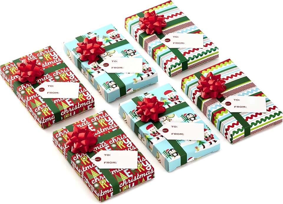 Green Ribbon Gift Card Holders, Pack of 6