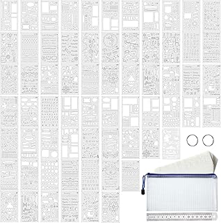 66-Piece Bullet Stencil Set for Journals and Crafts