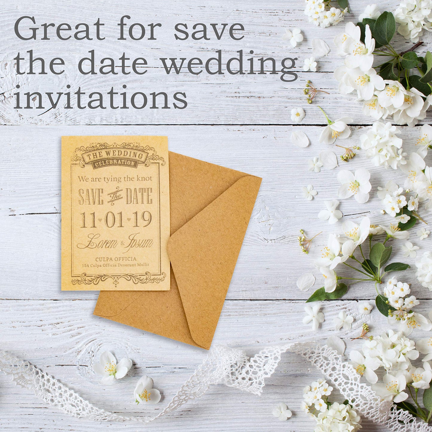 Small Kraft Envelopes, 200 Pack, 4.125” x 2.78”