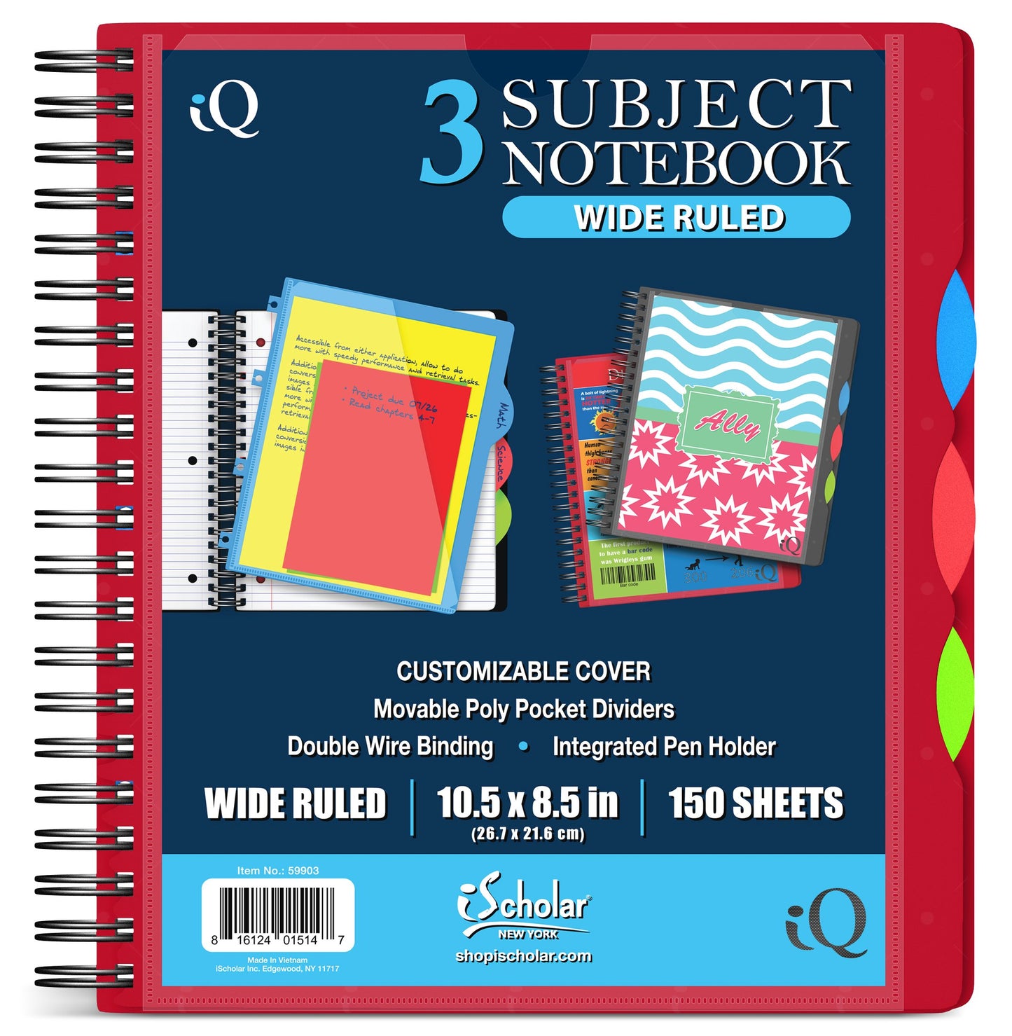 Wirebound Subject Notebook