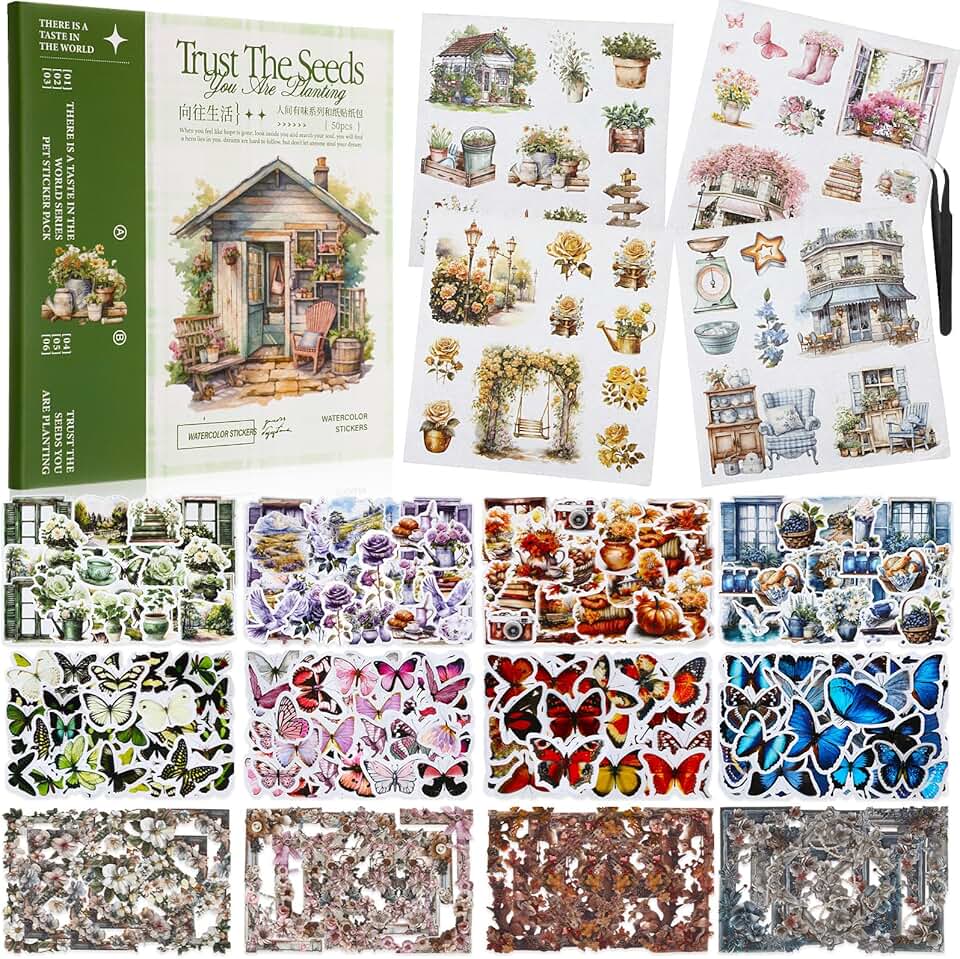 918 Piece Seasonal Sticker Set for Scrapbooking and Journaling