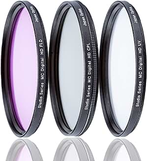3-Piece Camera Filter Kit for DSLR/SLR (62mm)