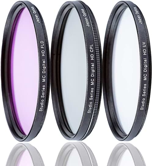 3-Piece Camera Filter Kit for DSLR/SLR (62mm)