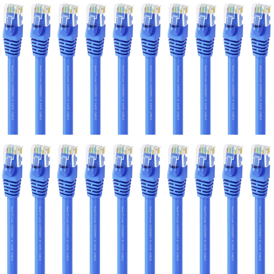 3 ft Blue Cat6 Ethernet Cable Pack of 20