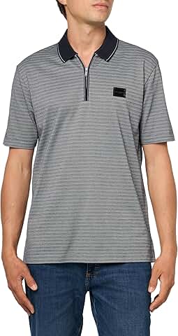 Men's Textured 1/4 Zip Polo