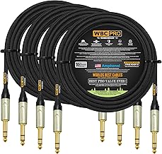Four 20-foot ultra-silent balanced star-quad cables with gold TRS plugs