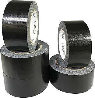 Heavy Duty Black Duct Tape, 2" x 30 Yards, 5 Pack