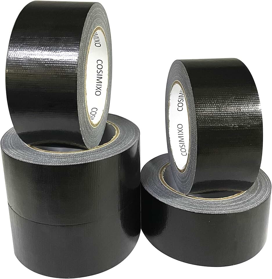 Heavy Duty Black Duct Tape, 2" x 30 Yards, 5 Pack