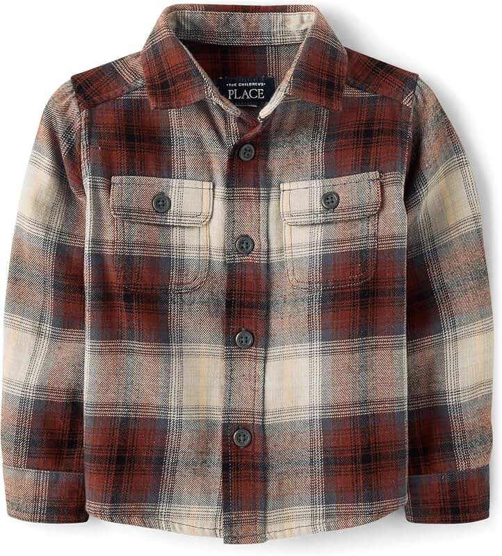 Baby Boys' Long Sleeve Plaid Flannel Shirt
