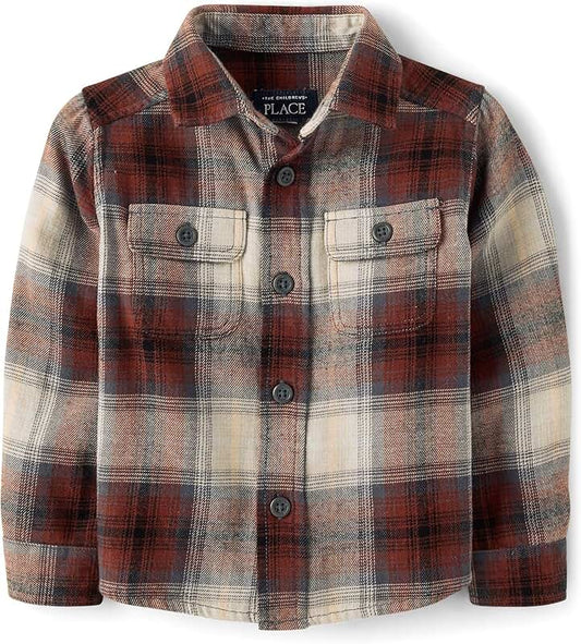 Baby Boys' Long Sleeve Plaid Flannel Shirt