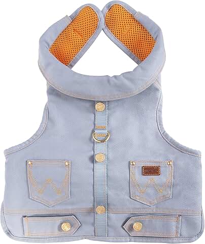 Breathable Denim Dog Vest with Mesh Lining